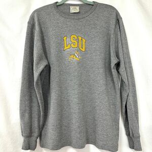 STEVE & BARRY's Vintage 90s LSU Tigers Gray Long Sleeve Shirt Men Small Football